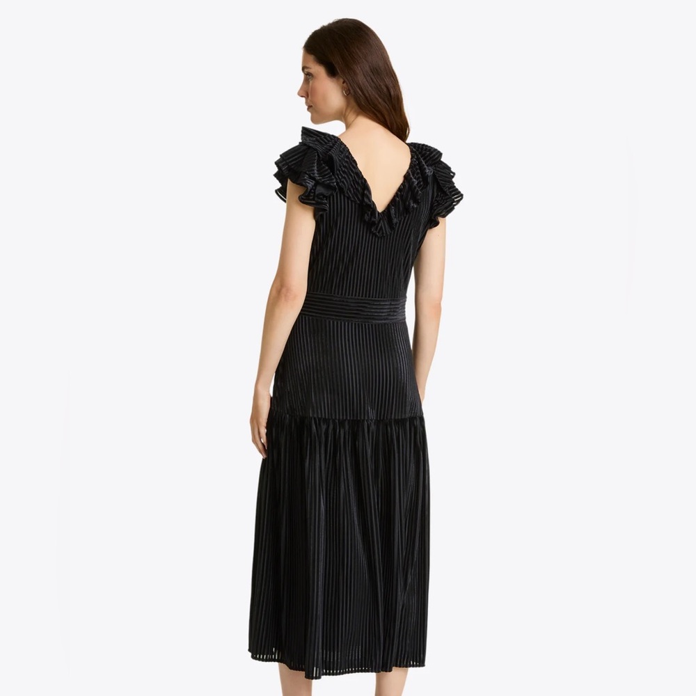 Draper James Black Ruffled Midi - Picture 2 of 7